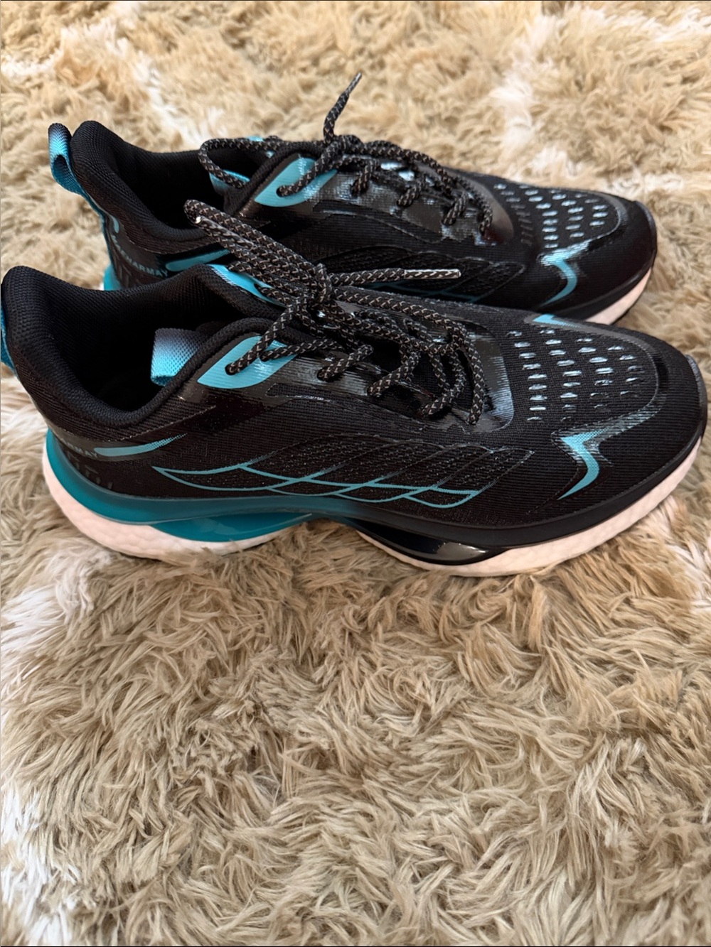 Black & Teal Running Sneakers- Brand New